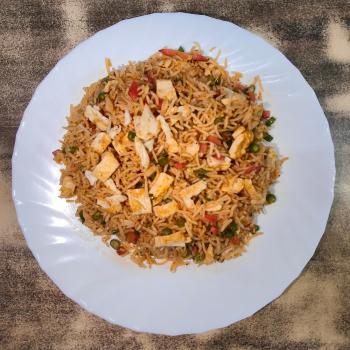 Egg Chilly Garlic Fried Rice